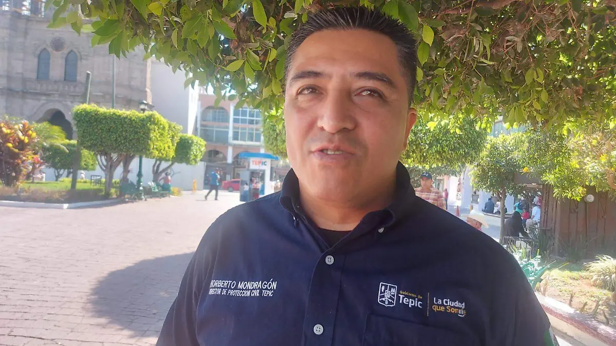 Titular de Protección Civil Municipal, Norberto Mondragón Tépic